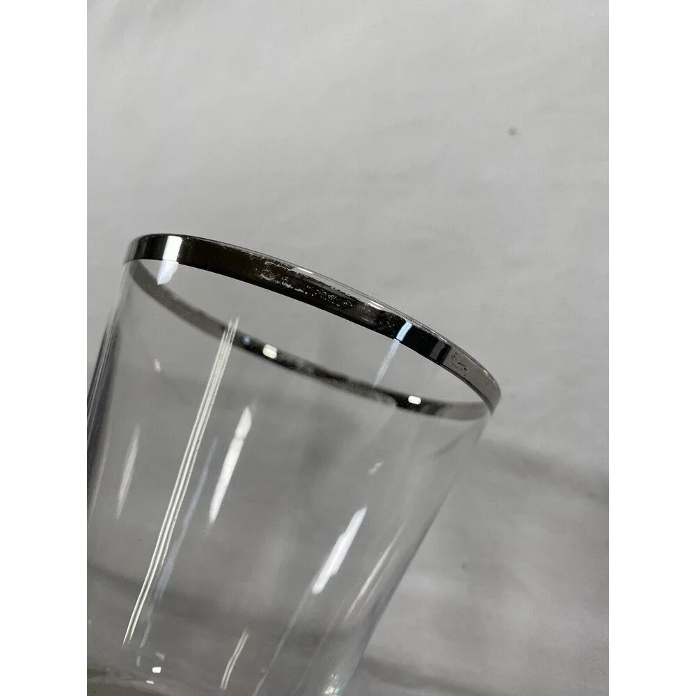 Lot of 5 Lenox Solitaire Platinum Wine Glass Water Goblet Crystal #681 READ